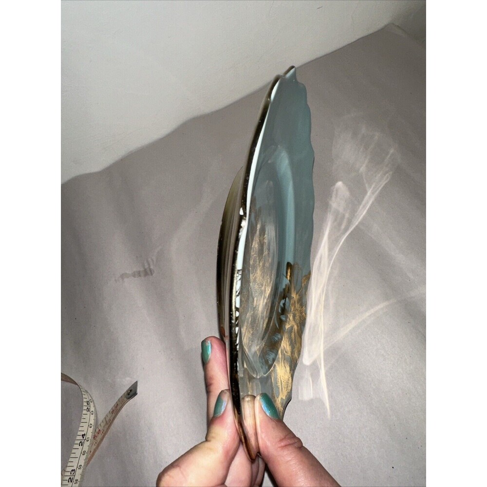 222 FIFTH GARDEN PLAYTIME BUNNY GOLD & TURQUOISE 8.5" Salad Plate - Picture 6 of 9